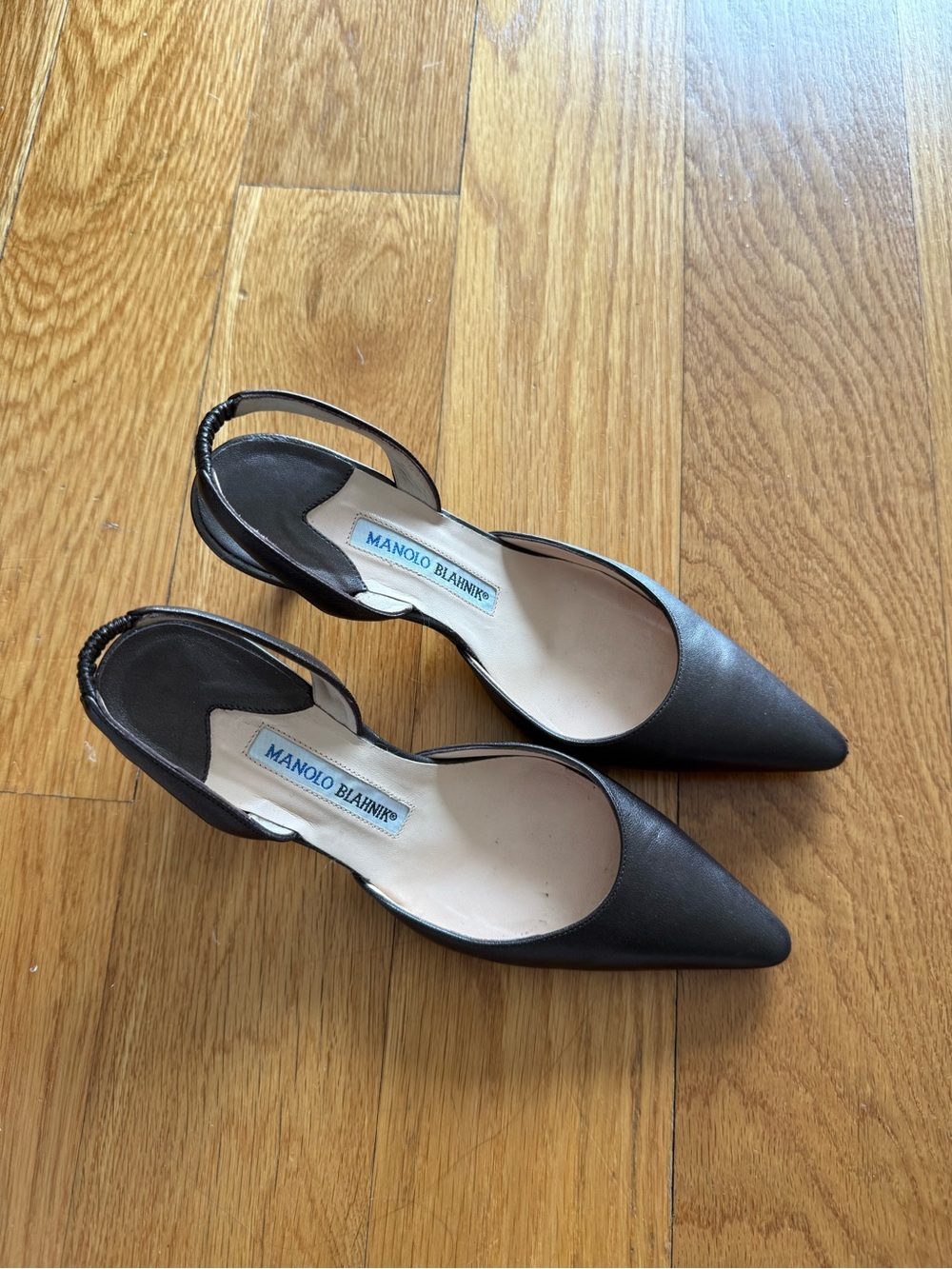 Brown Manolo Kitten Heels